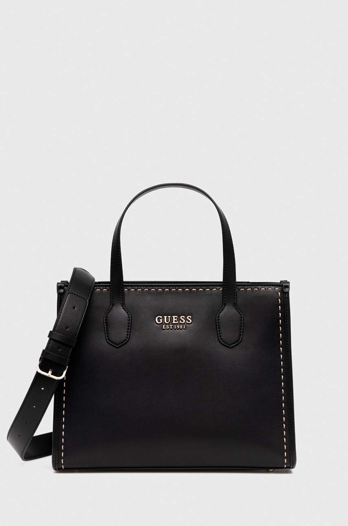 Guess torebka SILVANA mieści A4 czarny HWVC86.65220