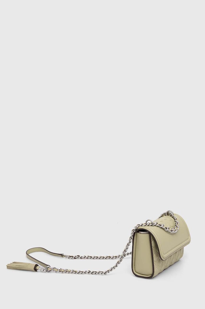 Кожена чанта Tory Burch Fleming Small 75576.300 зелен AW25