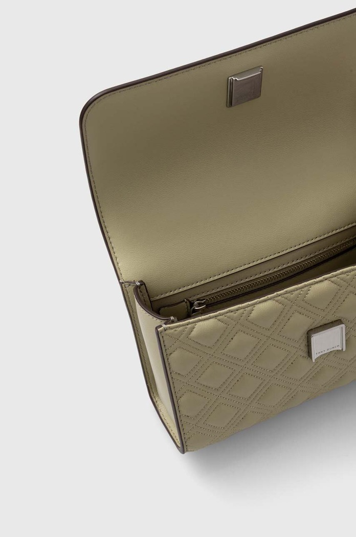 Кожена чанта Tory Burch Fleming Small 75576.300 зелен