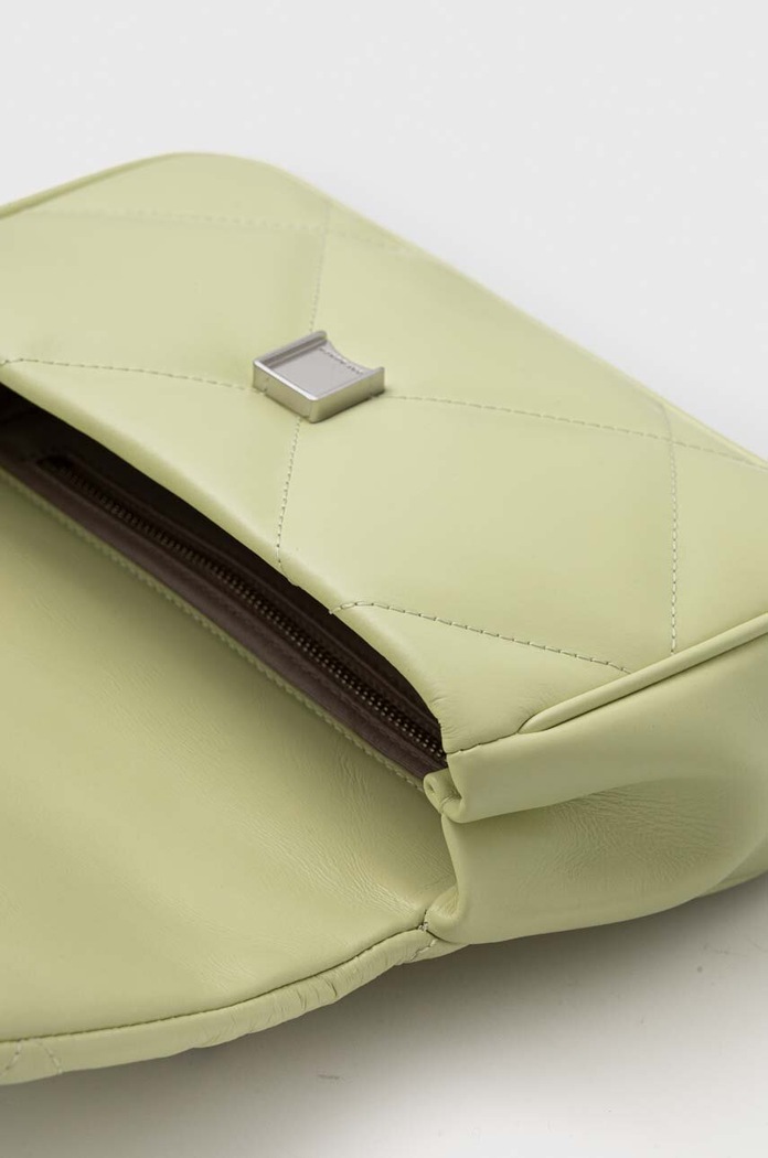 Кожена чанта Tory Burch Kira Diamond Quilt 154719.300 зелен