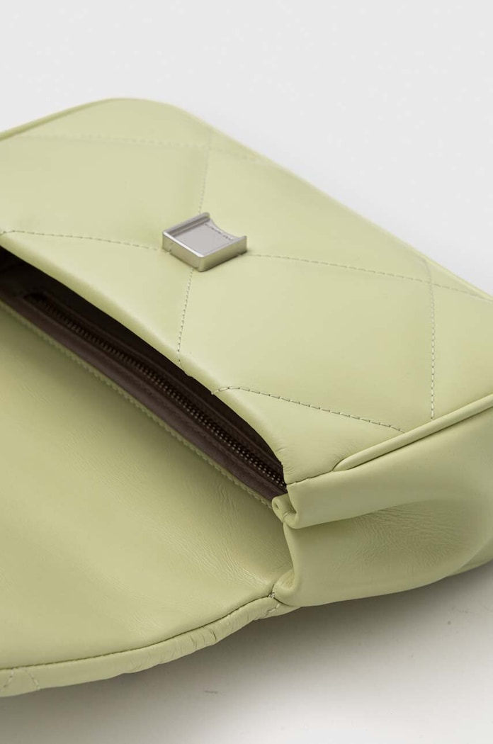 Кожена чанта Tory Burch Kira Diamond Quilt 154719.300 зелен