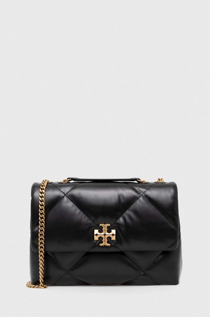 Kožna torba Tory Burch Kira Diamond Quilt bez uzorka crna 154704.001