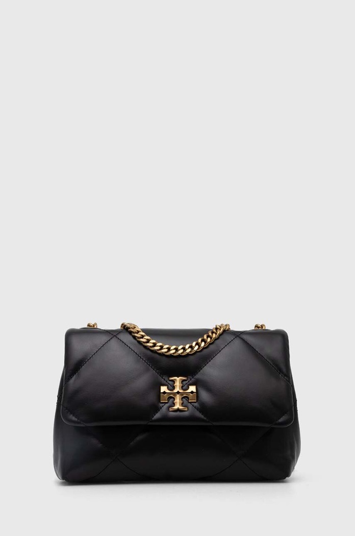 Usnjena torbica Tory Burch Kira Diamond Quilt Small Ne ustreza A4 črna 154706.001