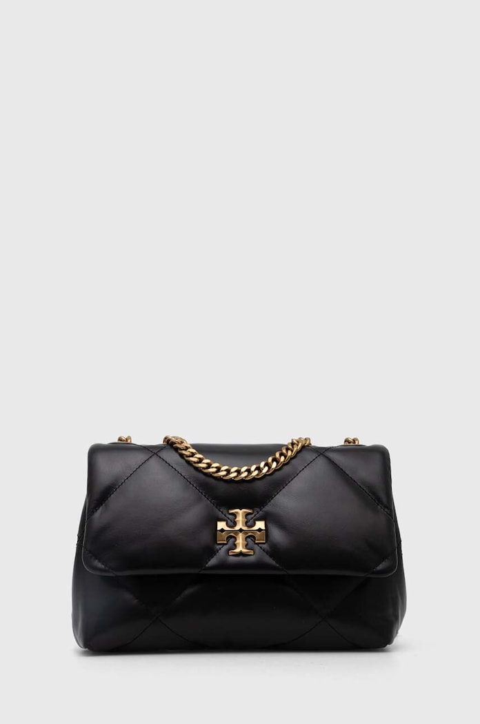 Usnjena torbica Tory Burch Kira Diamond Quilt Small Ne ustreza A4 črna 154706.001