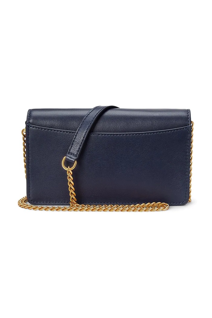 Kožená kabelka Lauren Ralph Lauren 432915377 námořnická modř SS25