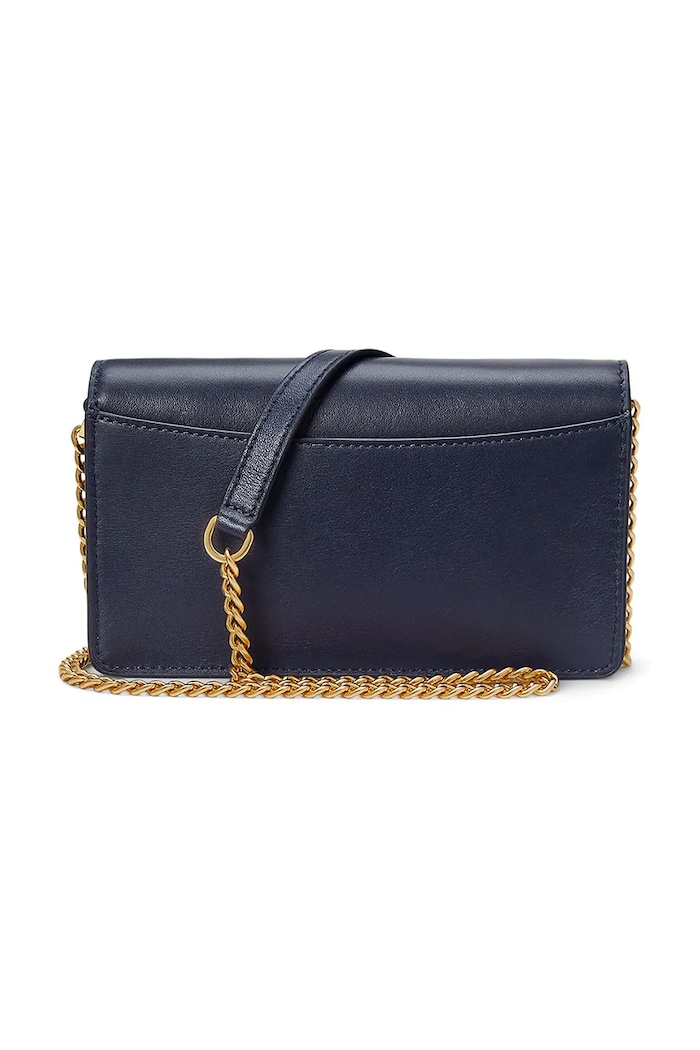 Kožená kabelka Lauren Ralph Lauren 432915377 námořnická modř SS25