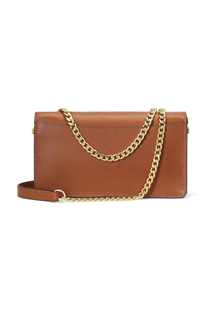Kožená kabelka Lauren Ralph Lauren 432915377 hnědá SS25