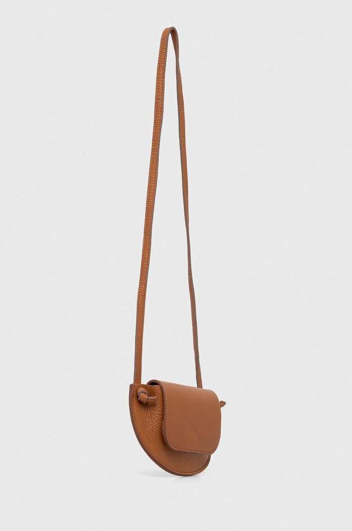 MMC STUDIO poseta de piele SATURNSMALL.BAG maro SS24