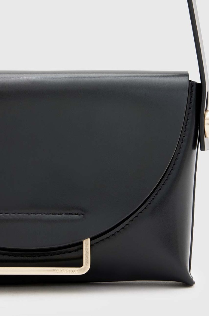 AllSaints torebka skórzana FRANCINE WB513Z czarny