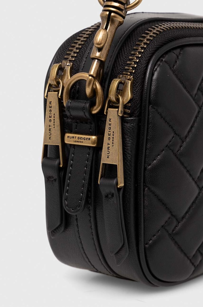 Kožená kabelka Kurt Geiger London čierna 2041700109