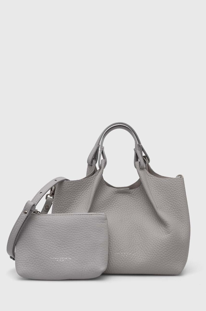 Gianni Chiarini poseta de piele uni gri BS.9719/24PE.RNGDBL