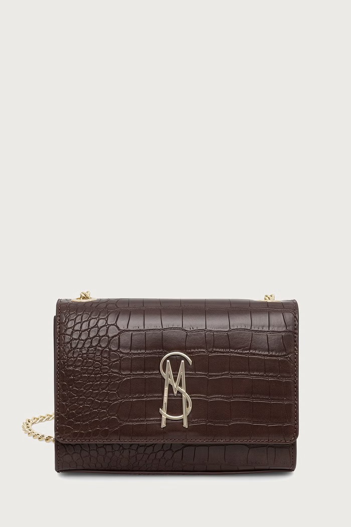 Steve Madden crossbody torbica ženska iz umetnega usnja Bramonie rjava SM13001313