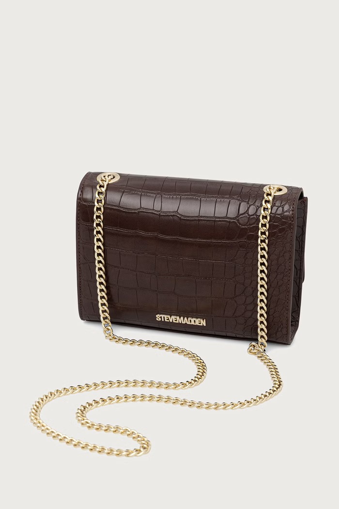 Dodatki Steve Madden crossbody torbica ženska iz umetnega usnja Bramonie SM13001313 rjava