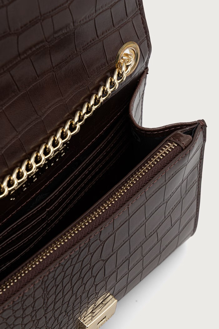 Steve Madden crossbody torbica ženska iz umetnega usnja Bramonie SM13001313 rjava