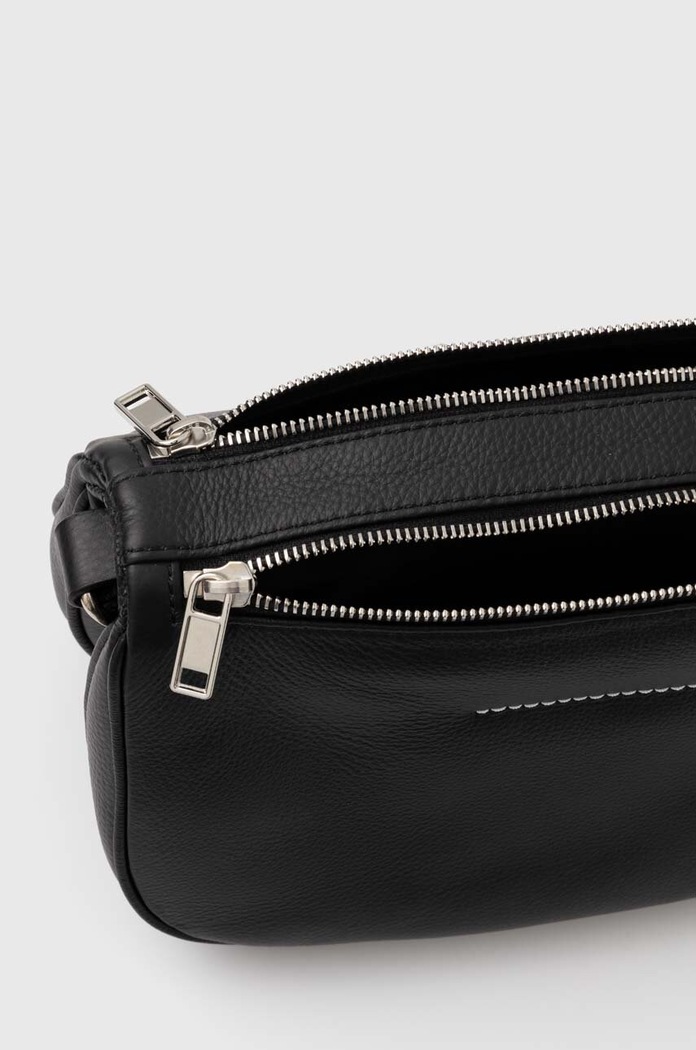 Kožená kabelka MM6 Maison Margiela SB5ZH0005 černá