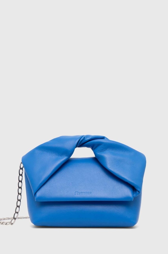 Кожаная сумочка JW Anderson Midi Twister Bag гладкий голубой HB0595.LA0315.830