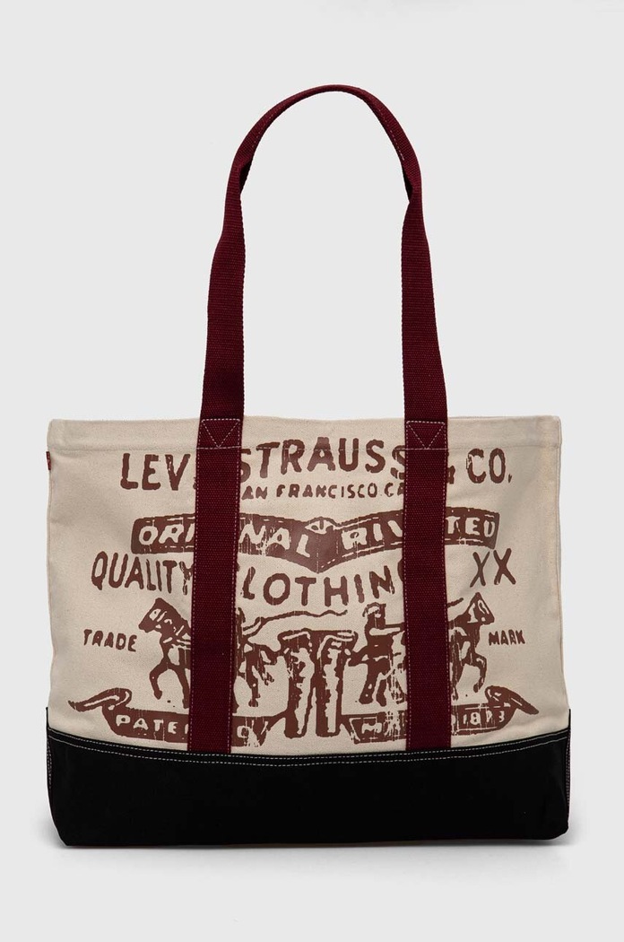 Levi's geanta de bumbac incape in A4 bej 000AA.0000