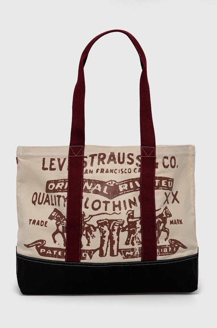 Levi's geanta de bumbac incape in A4 bej 000AA.0000