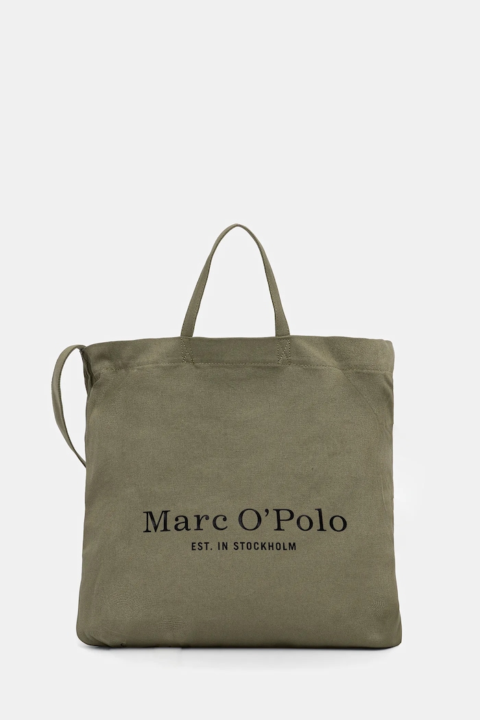 Marc O'Polo geantă de bumbac uni verde 5000006720