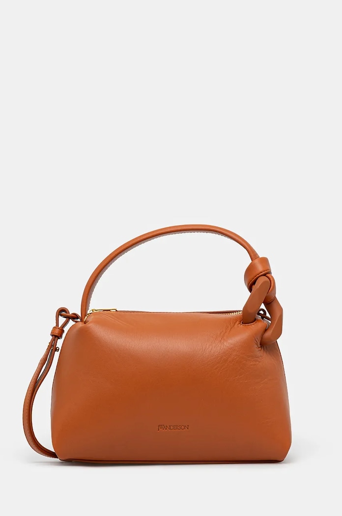 Кожаная сумочка JW Anderson The Jwa Small Corner Bag гладкий коричневый HB0619.LA0307.142