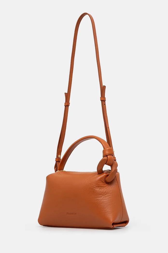 Кожаная сумочка JW Anderson The Jwa Small Corner Bag HB0619.LA0307.142 коричневый SS24