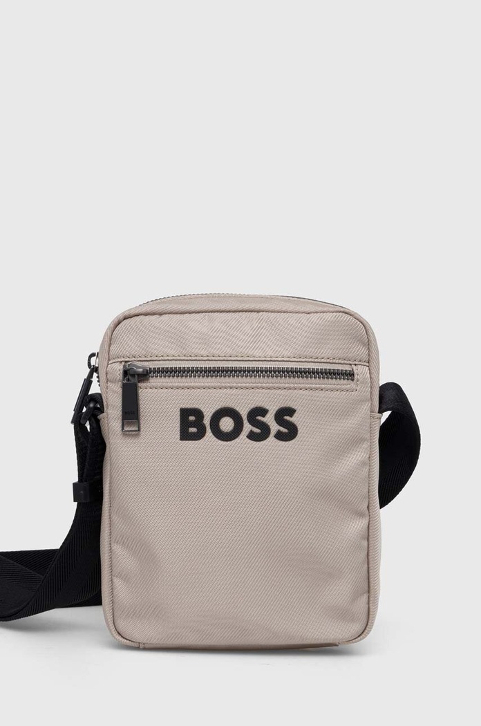 BOSS saszetka męska Catch_3.0_NS_Zip tekstylny beżowy 50511961