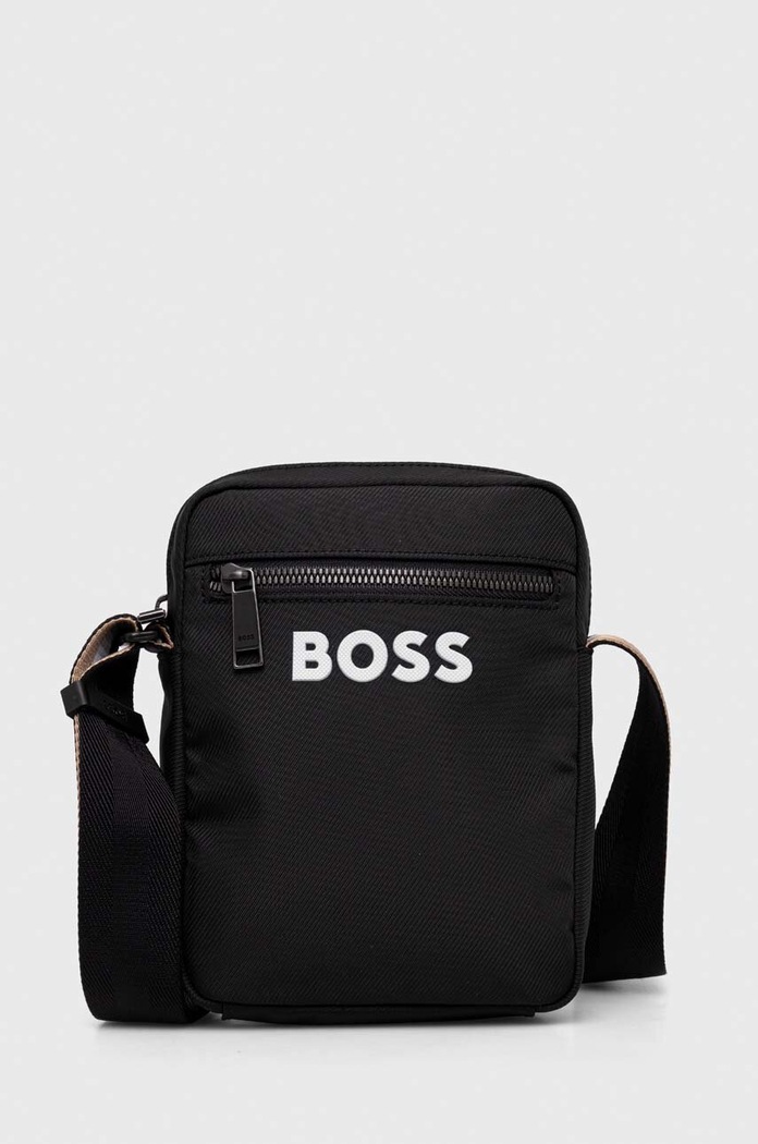 BOSS geantă mică pentru bărbați Catch_3.0_NS_Zip nu incape in A4 negru 50511961
