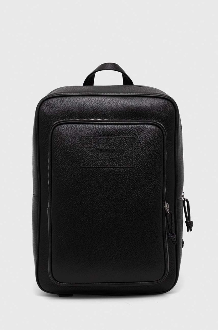 Kožený ruksak Emporio Armani usňová koža čierna Y4O437.Y068E