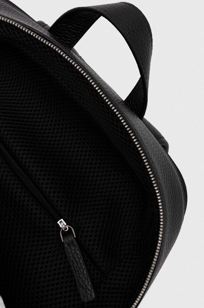 Kožený ruksak Emporio Armani Y4O437.Y068E čierna