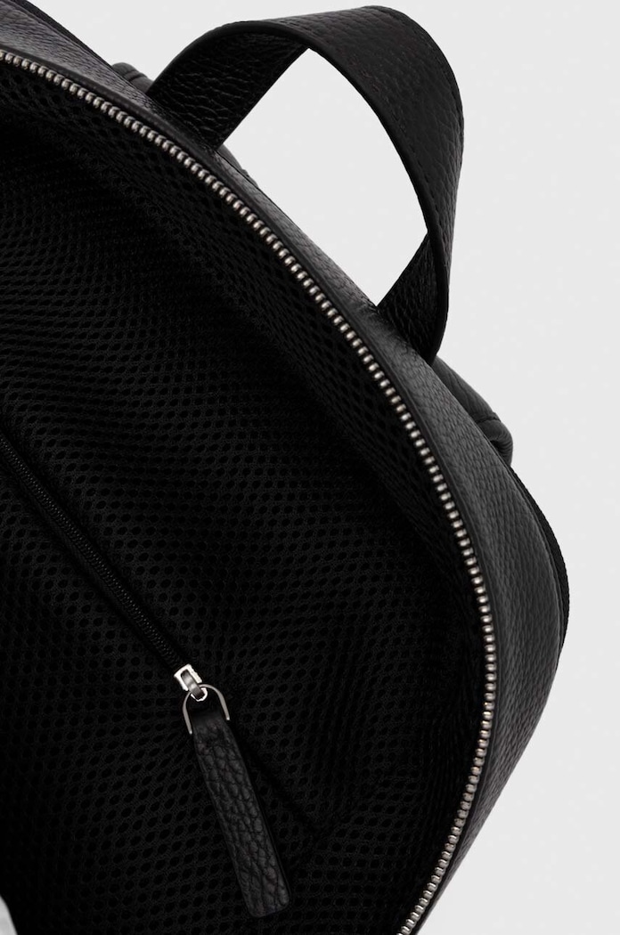 Kožený ruksak Emporio Armani Y4O437.Y068E čierna