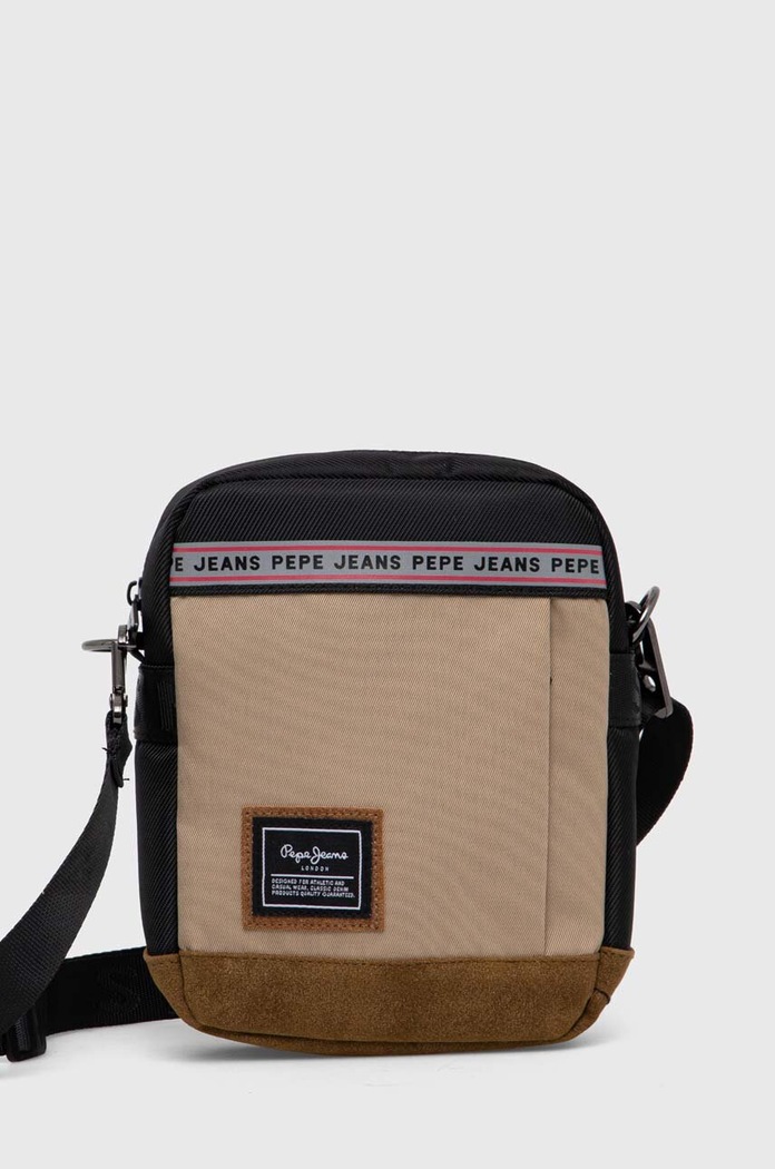 Malá taška Pepe Jeans CALLUM ROBEN vzorovaný béžová PM030827