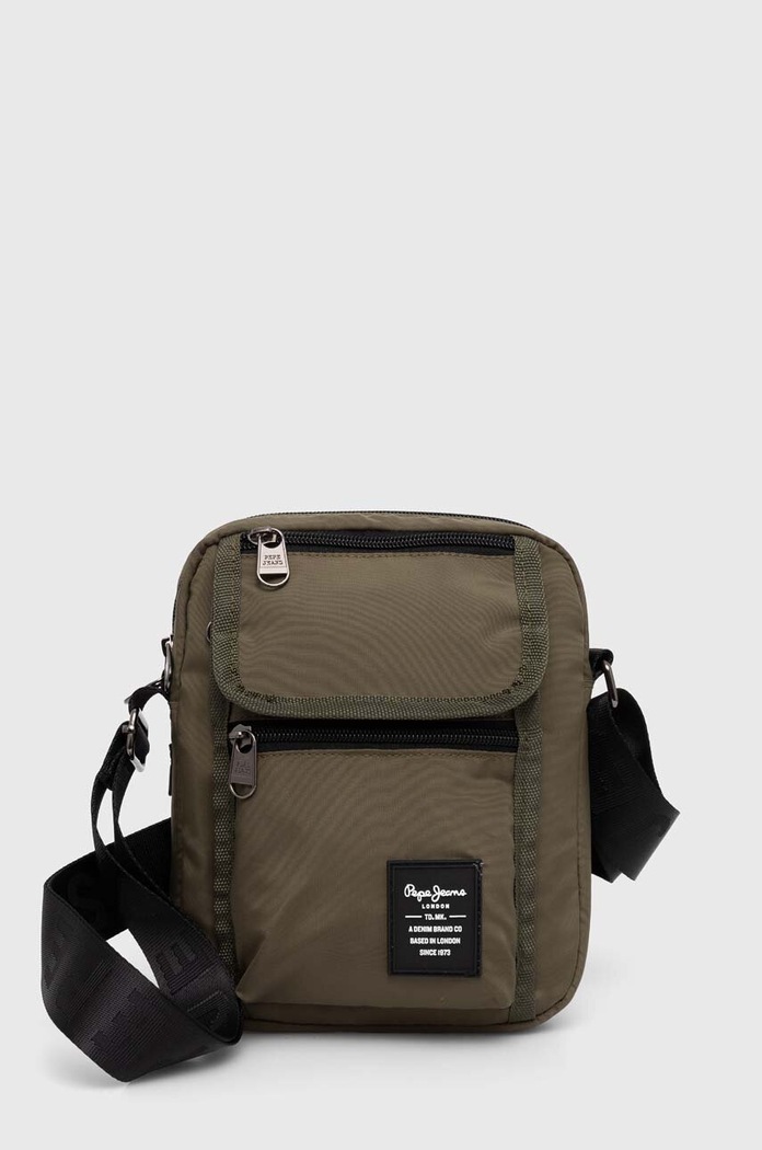 Pepe Jeans saszetka CONNOR CORE nie mieści A4 zielony PM030830