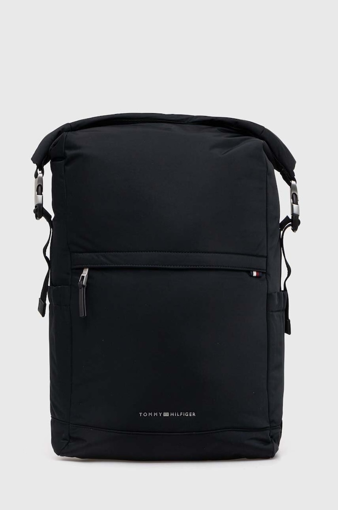 Batoh Tommy Hilfiger hladký černá AM0AM12221