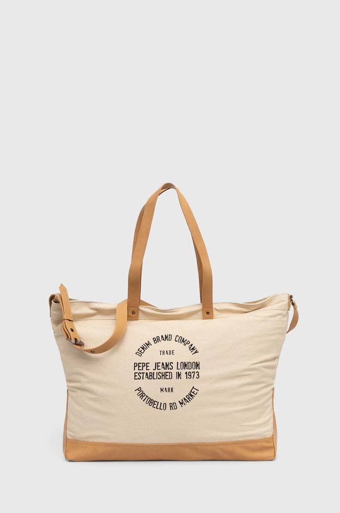 Torba Pepe Jeans Potisk bež PU300011