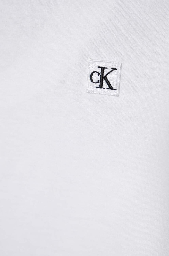 Dečki Otroška bombažna kratka majica Calvin Klein Jeans IU0IU00543.128.176.PPYH bela