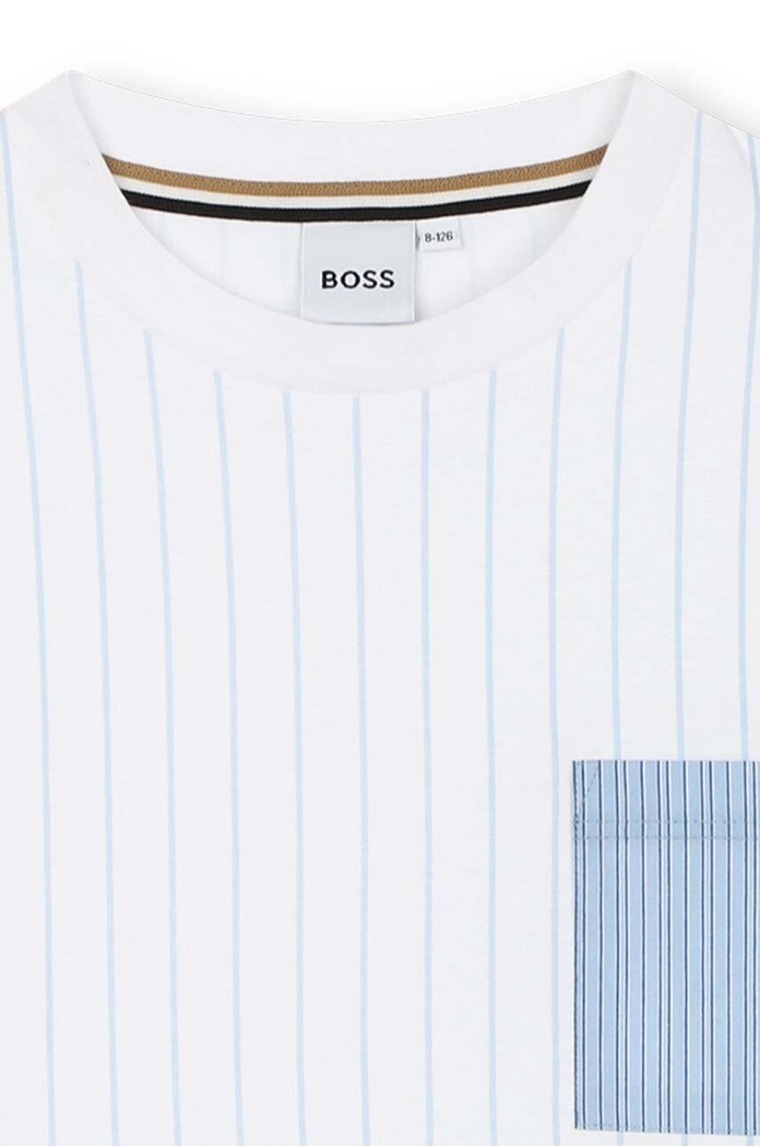 CHLAPEC Dětské bavlněné tričko BOSS J50720.162.174 bílá