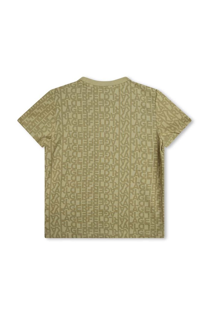 Karl Lagerfeld t-shirt bawełniany dziecięcy Z30036.114.150 zielony SS24