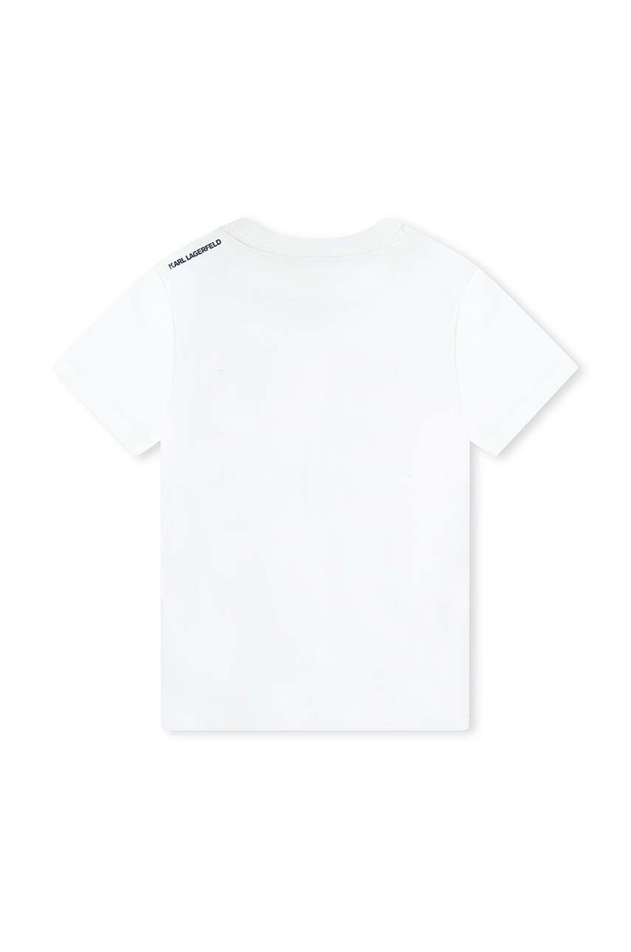 Detské bavlnené tričko Karl Lagerfeld Z30049.114.150 biela SS24