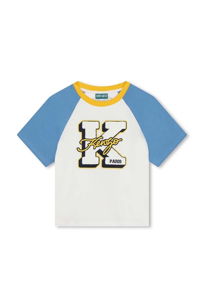 Dětské bavlněné tričko Kenzo Kids K60355. bílá SS24