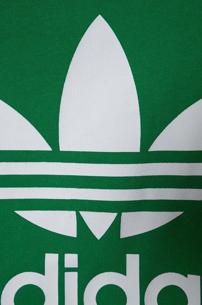 Dětské bavlněné tričko adidas Originals TREFOIL TEE IR6802 zelená SS24