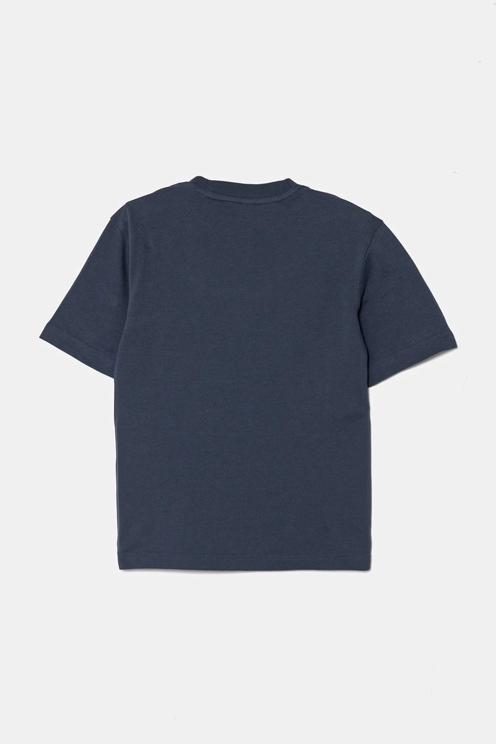 Детска памучна тениска adidas IS4412 син SS24