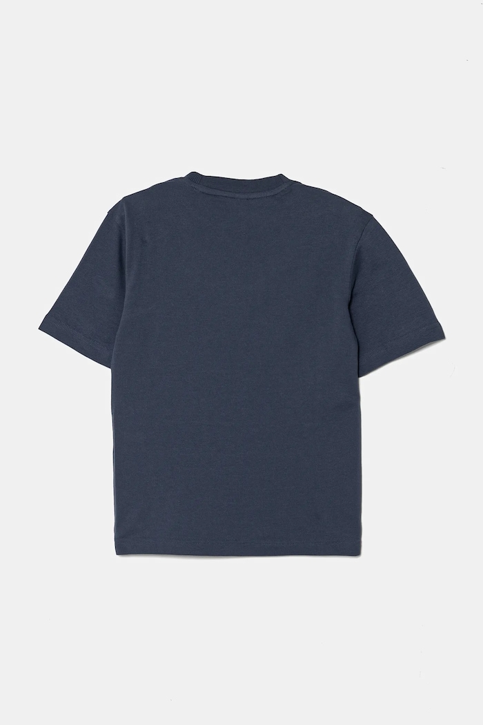 Детска памучна тениска adidas IS4412 син SS24