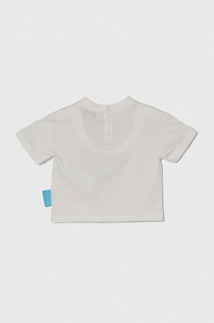 Emporio Armani tricou din bumbac pentru bebelusi x The Smurfs 3DHTJN.3J52Z alb SS24
