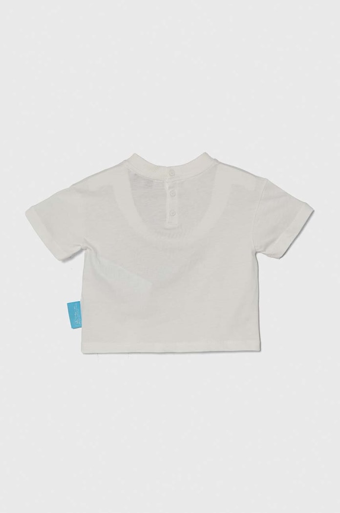 Emporio Armani tricou din bumbac pentru bebelusi x The Smurfs 3DHTJN.3J52Z alb SS24