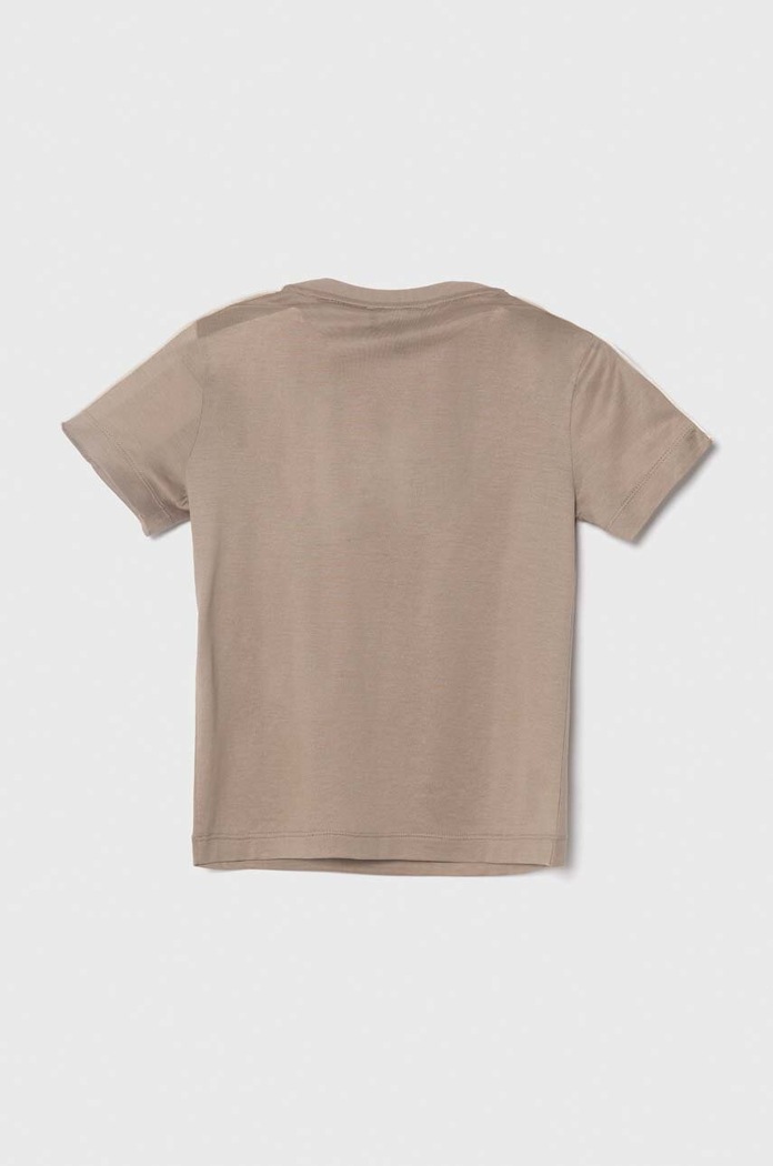Emporio Armani t-shirt bawełniany 3D4TD3.1JUVZ brązowy SS24