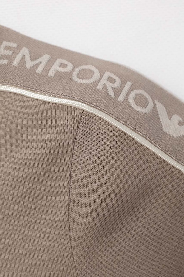 Chłopiec Emporio Armani t-shirt bawełniany 3D4TD3.1JUVZ brązowy