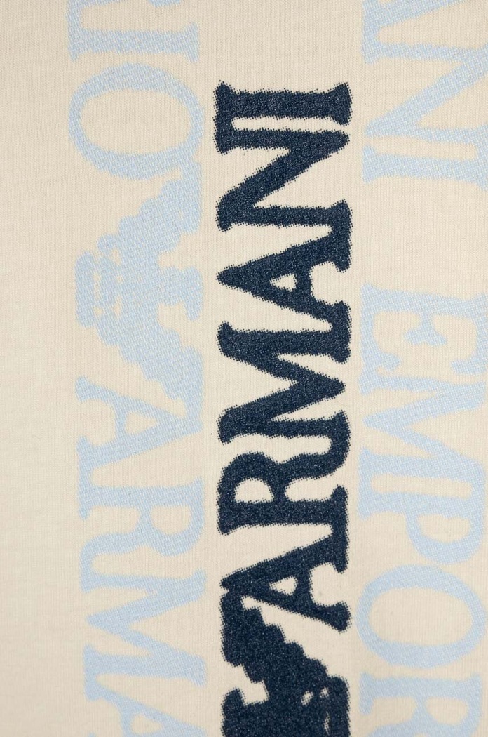 CHLAPEC Dětské bavlněné tričko Emporio Armani 3D4TJ4.4J5UZ béžová