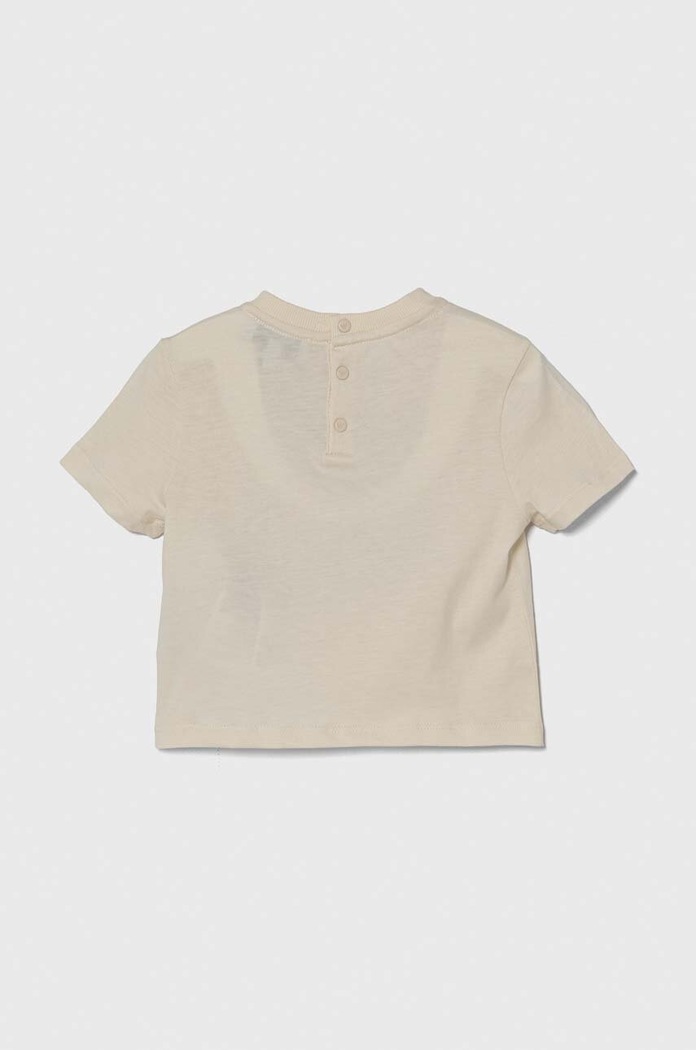 Detské bavlnené tričko Emporio Armani 3DHTJR.3J51Z béžová SS24