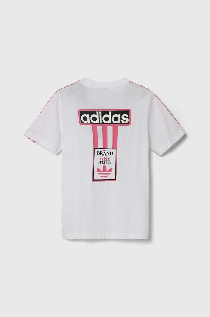 Dětské bavlněné tričko adidas Originals IN2120 bílá SS24