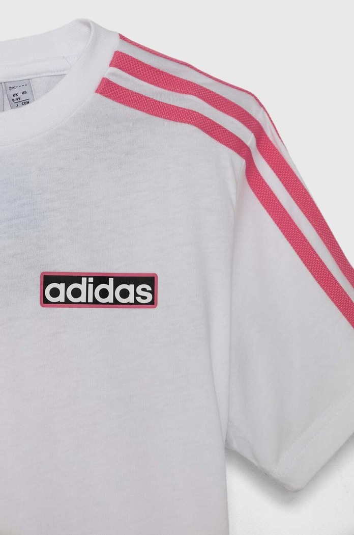 CHLAPEC Dětské bavlněné tričko adidas Originals IN2120 bílá